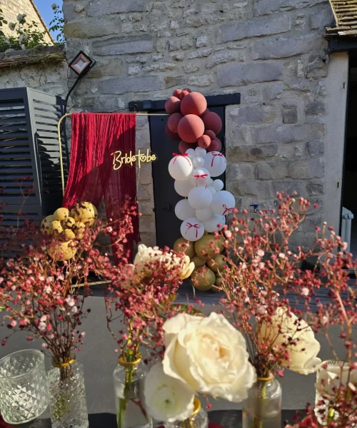 decoration mariage colorée exterieure